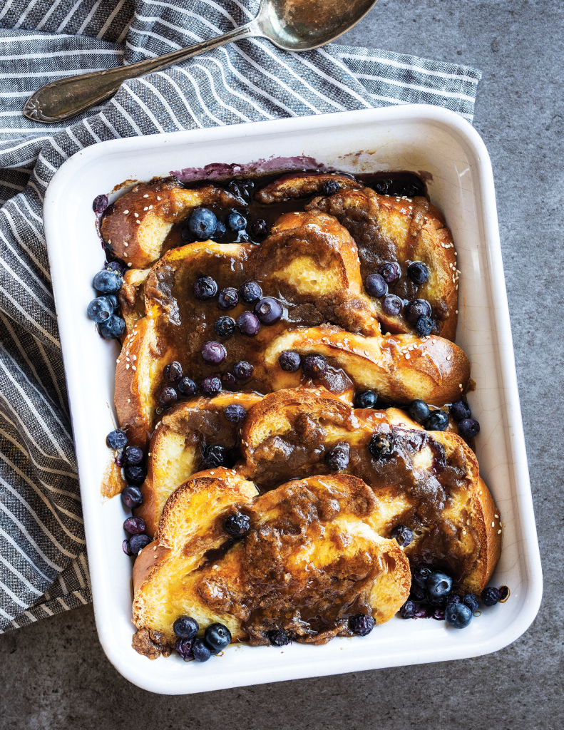 Overnight Baked French Toast with Blueberries - Like Mother Like Daughter